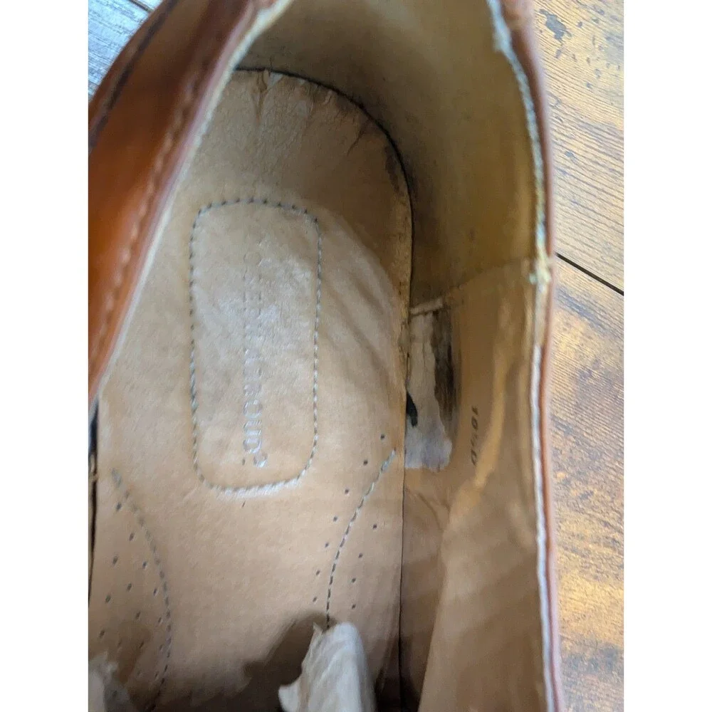 Joseph Abboud Mens Brown Leather Lace-Up Oxford Dress Shoes Size 10 1/2D